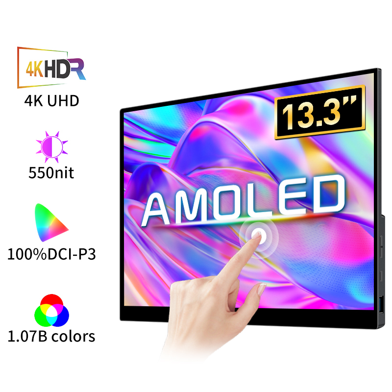 Phone Accessories Display Board - Monitor portátil con pantalla táctil OLED