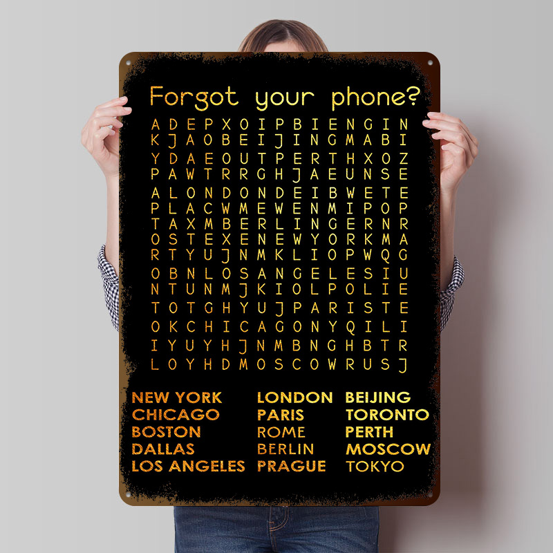 Letrero Metálico Personalizado - Phone Accessories Poster reseña y precio